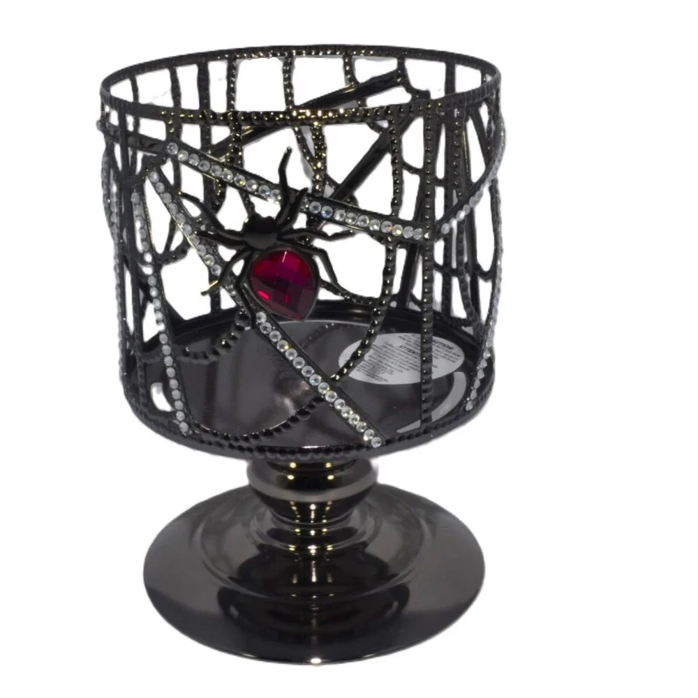 Bath & Body Works Gem Spider Web Pedestal Candle Holder Halloween 2023 - Picture 2 of 6